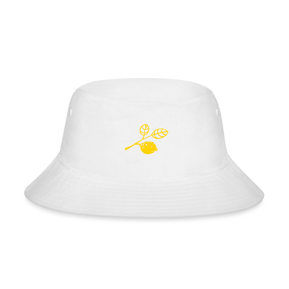 Lemon Branch Bucket Hat - white