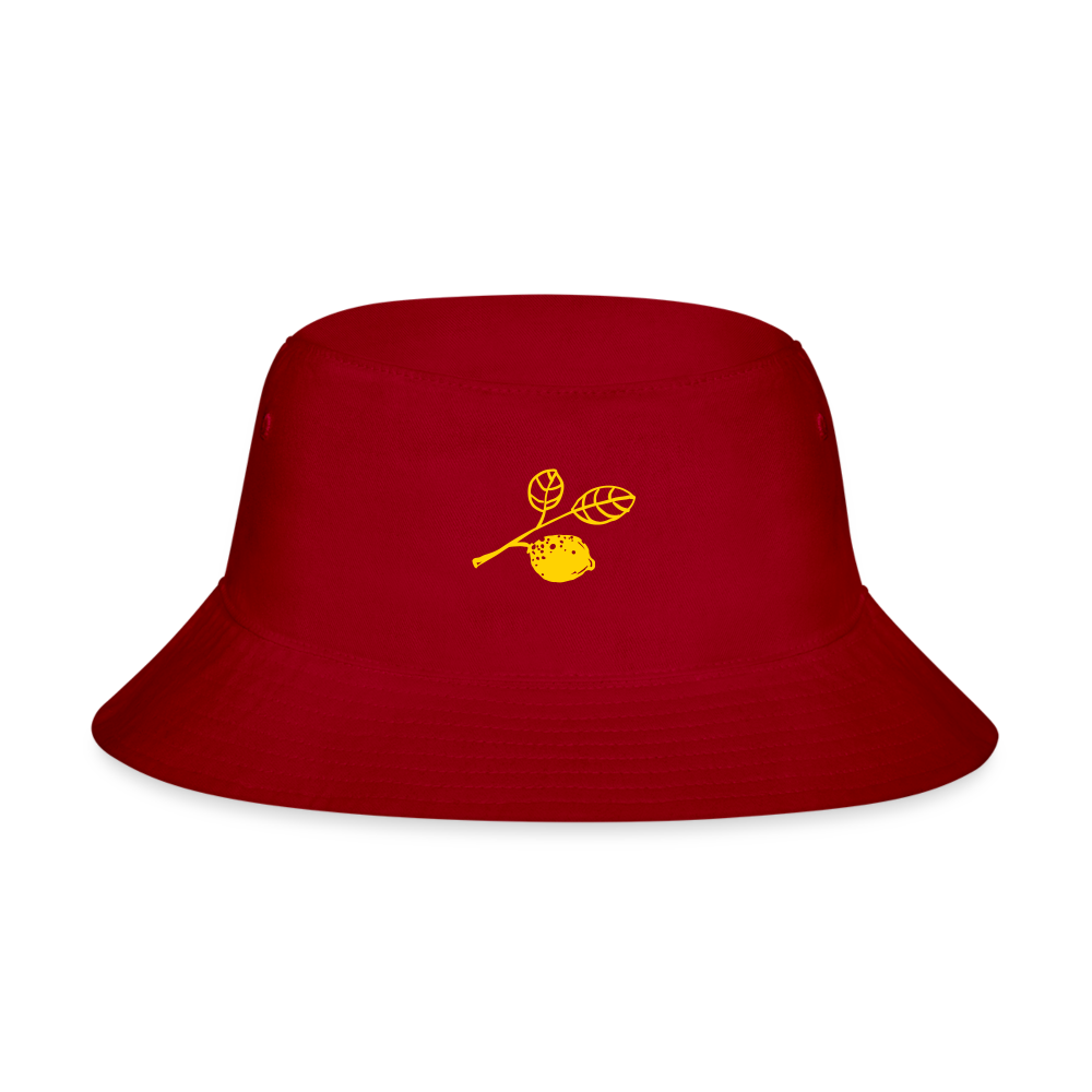 Lemon Branch Bucket Hat - red